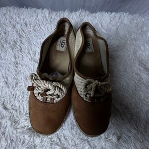 UGG Tan and Cream Espadrilles
